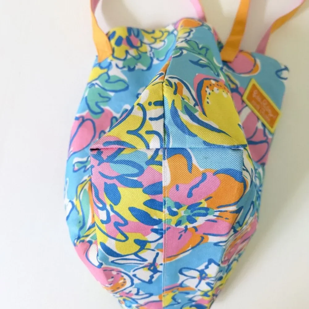 Lilly Pulitzer x Estee Lauder Bright Floral Print Tote Bag Carryall Beach